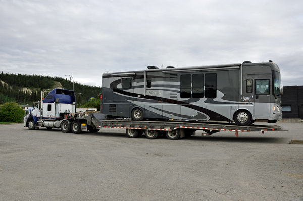 the RV of the two RV Gypsies being towed again